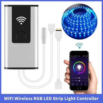 Timethinker WIFI Bevielio ryšio Smart RGB LED Juostelės Šviesos Valdiklis Jungiklis 12V 24V RGB RGBW 