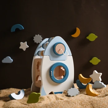 Mediniai Žaislai Medinės Dėlionės Švietimo Žaislas Kūdikiui Raketas Įspūdį Koordinavimo Įstaigos Žaislas Šeimos Papuošti Žaislai