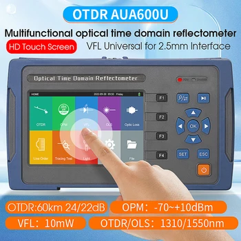 Pro Mini OTDR Reflectometer 60KM 1310/1550/1610nm 20/22/24dB su OPM AMINOETANOLIAI VFL 10 mw Jutiklinis Ekranas Optinio Pluošto OTDR