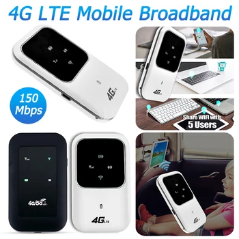 4G LTE Maršrutizatorių Kišenėje WiFi Signalo Kartotuvų Stiprintuvo Tinklo Expander Mobile Hotspot Belaidžio Mifi Modemas Maršrutizatorius SIM Kortelės Lizdas