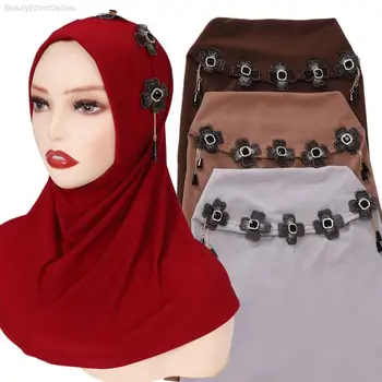 Amira Hijab Moterys Islamo Arabų Galvos Apdangalą Wrap Musulmonų Skarelė Skaros Bžūp Skarelės Malda Skrybėlę