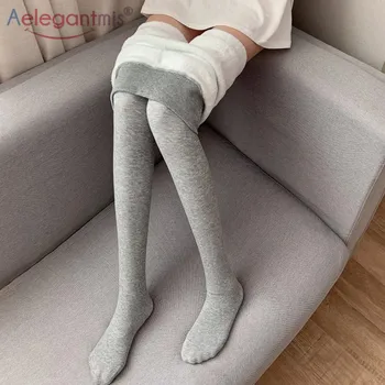 Aelegantmis Žiemą Šiltas Storas Aksomo Antblauzdžiai Moterims Elastinga Juosmens 2023 Nauji Aukštos Kokybės Seksualus Legging Moterų Kietas Slim Antblauzdžiai