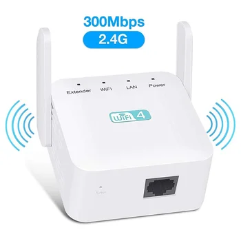 300Mbps WiFi Range Extender Paramos Kartotuvas/Router/AP Režimu 2.4 GHz WiFi Stiprintuvas Sienos Kištuko 2 Didelis Pelnas Antenos Platesnės Aprėpties