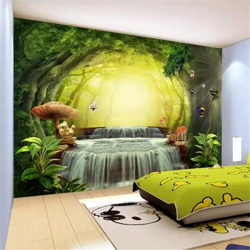 Beibehang papel de parede Užsakymą tapetai 3D kietų sienų tapybos gražus fantazijos miško TV fono sienos dokumentų namų dekoro