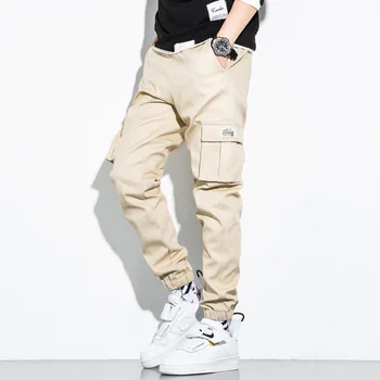 Vyrai Jogger Ziajać Hip-Hop Streetwear Sweatpants Kelnės Taktinis Aukštos Kokybės Vyrų Kelnės Techwear Kamufliažas Negabaritinių Krovinių Kelnės