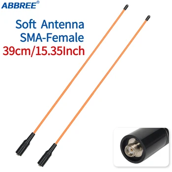 1/2vnt ABBREE AR-771C SMA-Moterų 15Inch VHF/UHF 144/430MHz Antena Baofeng UV-5R UV-13 PRO UV-82 BF-888STwo Būdu Radijo