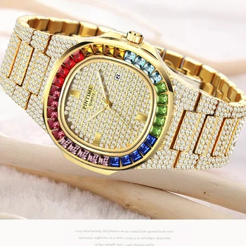 Naujas Mados Moterų Kvarcinis laikrodis su Spalva Diamond Ponios Laikrodžiai, Nerūdijančio Plieno, Sidabro spalvos Dirželis Moterų Laikrodis Montre Femme