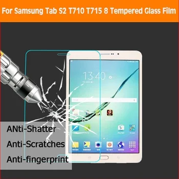 2015 0.26 mm 2,5 D anti-sugriauti Grūdinto stiklo plėvelė, skirta Samsung GALAXY Tab S2 T710 T715 8