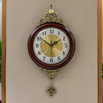 Silent Šiaurės Stiliaus Sieninis Laikrodis Retro Kambarį Meno Prabangus Sieninis Laikrodis Virtuvės Švytuoklės Reloj De Sumalti Minimalistinio Dekoro WK50WC