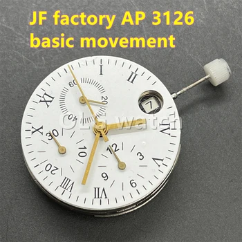 J Gamyklos AP 3126 pagrindinio Chronograph judėjimo sekundžių 12 val. 7750 Automatinis Judėjimas Pakeitimo Data dalis Žiūrėti 6.9.12