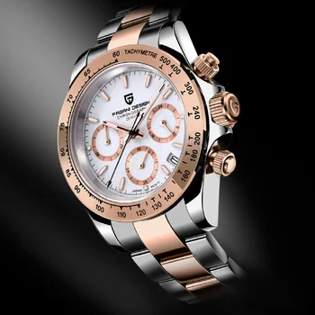 Naujasis PAGANI DIZAINO VK63 Judėjimo vyriški Laikrodžiai kvarciniai laikrodžių vyrams chronograph verslo Vandeniui laikrodis vyrams Relogio Masculino