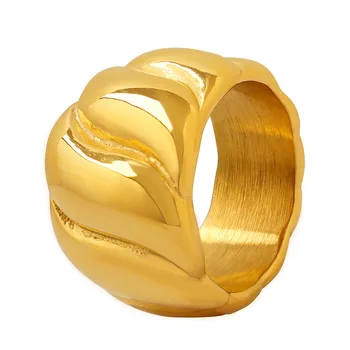 Dviguba Linija Geometrinis Žiedas Aukso Spalvos, Netaisyklingos Tuščiaviduriai Žiedai Moterų Paprasta Unikalaus Dizaino, Mados Juvelyrika
