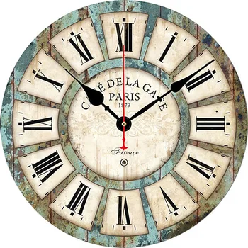 Europos Stilius Paprastas Sieninis Laikrodis Retro Kūrybos Laikrodis Apvalios Medinės Žadintuvas Silent Sieninis Laikrodis Europoje ir Amerikoje