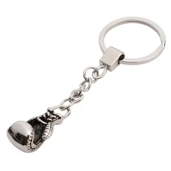 Kūrybos Sidabro Padengtą Metalo Keychains Mini Bokso Pirštinės Pakabukas Paketų Prižiūrėtojų Raktinę Key Chain Bag Ornamentu Vyrų Dovana