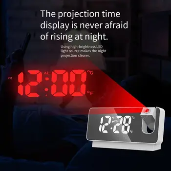Npp Idėjų LED Skaitmeninio formato Žadintuvas Lentelė Elektroninis Laikrodis-Žadintuvas su Projekcija Laiko Projektorius Miegamojo Lovos Laikrodis