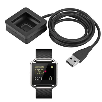 USB Įkrovimo Kabelis Fitbit Blaze Smartwatch Pakeitimo Įkroviklis Dock Stovas Pažangus Fitneso Žiūrėti Data