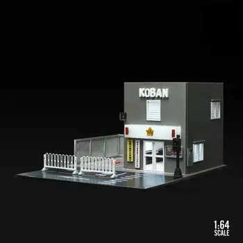 1:64 Automobilių Garažas Diorama Modelis, Modeliavimas Scenos Išdėstymas Rekvizitai Lėlių Dekoro Micro Kraštovaizdžio Modelis Traukinio Išdėstymas