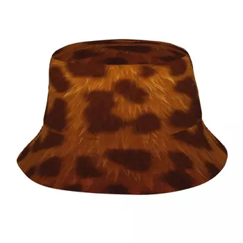 Leopardo Odos Slėpti Kibiro Kepurę Vasaros Skrybėlės Žvejys Skrybėlę, Sulankstomas Moterys Vyrai Nuo Saulės Pavėsyje Kepurės
