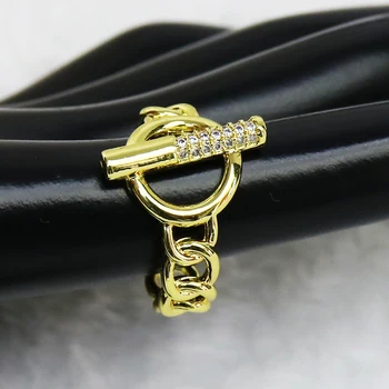 10vnt Zircons Metalo žiedų Reguliuojamas cirkonis žiedas Metaliniais žiedais, priedai jewelrys moterims, Žiedai, papuošalai, žiedas 8414