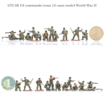 1/72 3R MUMS commando komandos 12-žmogus modelis antrojo Pasaulinio Karo Spalvos apdailos kareivis modelis