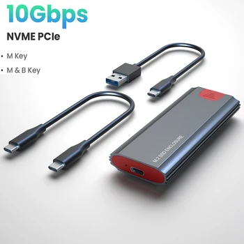 NVME M. 2 SSD Talpyklos,USB 3.1 Gen2 10 Gbps M. 2 Adapter PCI-E-M pagrindines Išorės NVMe Atveju Samsung/Svarbu/WD/Kingston 2230 2280