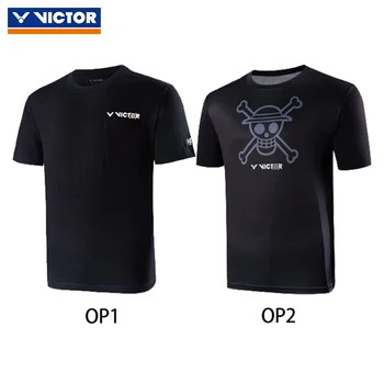 VYRŲ, MOTERŲ marškinėliai Viktoras mada sporto Jersey badmintono drabužių, sportinės aprangos trumpomis rankovėmis T-OP2