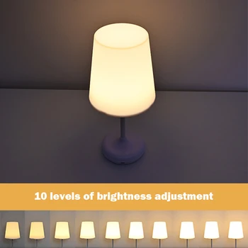 LED Naktiniai Nakties Šviesos Belaidžio Modernus Stalo Lemputė su Nuotolinio valdymo pultelis Miegamojo Naktį Lempos Palieskite Jutiklio Studijų Home Office