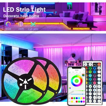 USB LED žibintai Kambario Dekoro RGB Led Juosta SMD5050 Neoninės Šviesos 