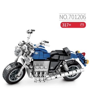 Techniniai Japonijos Motociklų Transporto Priemonės Blokų Hondas Valkyie Variklio Modelis Garų Surinkimo Plytų Švietimo Žaislų Kolekcija