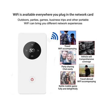 5G Judriojo ryšio 5G WiFi MiFi Maršrutizatorių, Nešiojamas Kišenėje WiFi Mobile Hotspot Built-In 8000MAh Automobilių WiFi Maršrutizatorius, Maitinimo Bankas