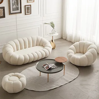 Maža sofa-dvigubas šviesos prabangus grožio salonas tinklo įžymybė medžiaga kambarį Japoniško stiliaus sofa kašmyras