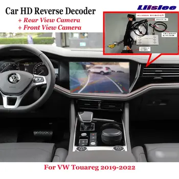 Volkswagen VW Touareg CR 2018-2022 15.3 Colių Automobilių DVR galinio vaizdo Priekinė Kamera Atvirkštinio Vaizdo Dekoderis Pradinį Ekraną Atnaujinti