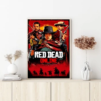Red Dead Redemption 2 Vaizdo Žaidimas Apima Plakatas Sienos Meno Tapybos Drobės Miegamojo Kambarį, Namų Puošmena (Be Rėmelio)