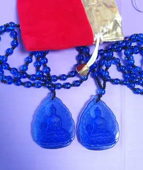 $99 - 2VNT GEROS Budistų tiekimo Palaiminti Graikų-Budistų kišenėje kelionės veiksmingų Medicinos Guru Buda Kristalų Pakabukas Amuletas