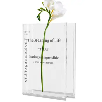 Knyga Vaza Gėlėms Knygos, Vazos, Dekoratyvinės Akrilo Gėlių Vaza Aišku, Estetinės Knygos Vaza Gėlių Vaza Namų Vaza Kambarys