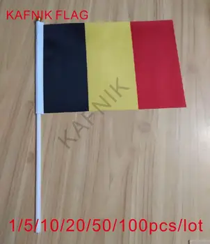 KAFNIK ,10/20/50/100vnt Belgija vertus vėliavos su stiebo 8# poliesteris reklama Belgija mažos vėliavos Belgija